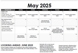 May 2025 Calendar