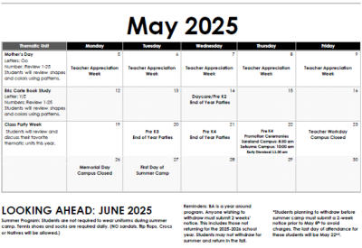 May 2025 Calendar
